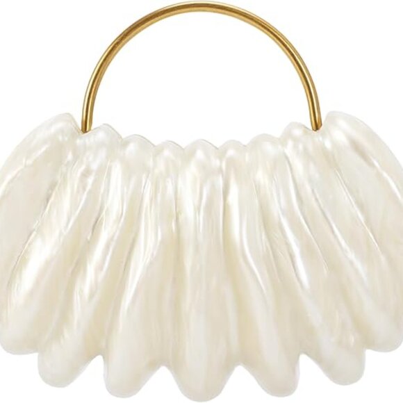 Neiman Marcus Marble Acrylic Cloud Evening Handbag - Picture 3 of 4